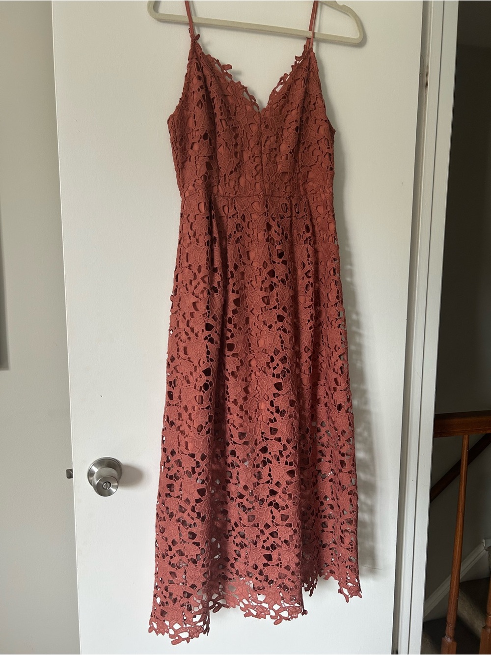 Astr Terracotta Lace Maxi Dress - Picture 2 of 3